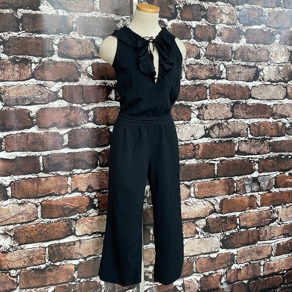 Paige Jumpsuit Pantsuit Women's X Small Black Sleeveless Keyhole Boho Western - Picture 7 of 16